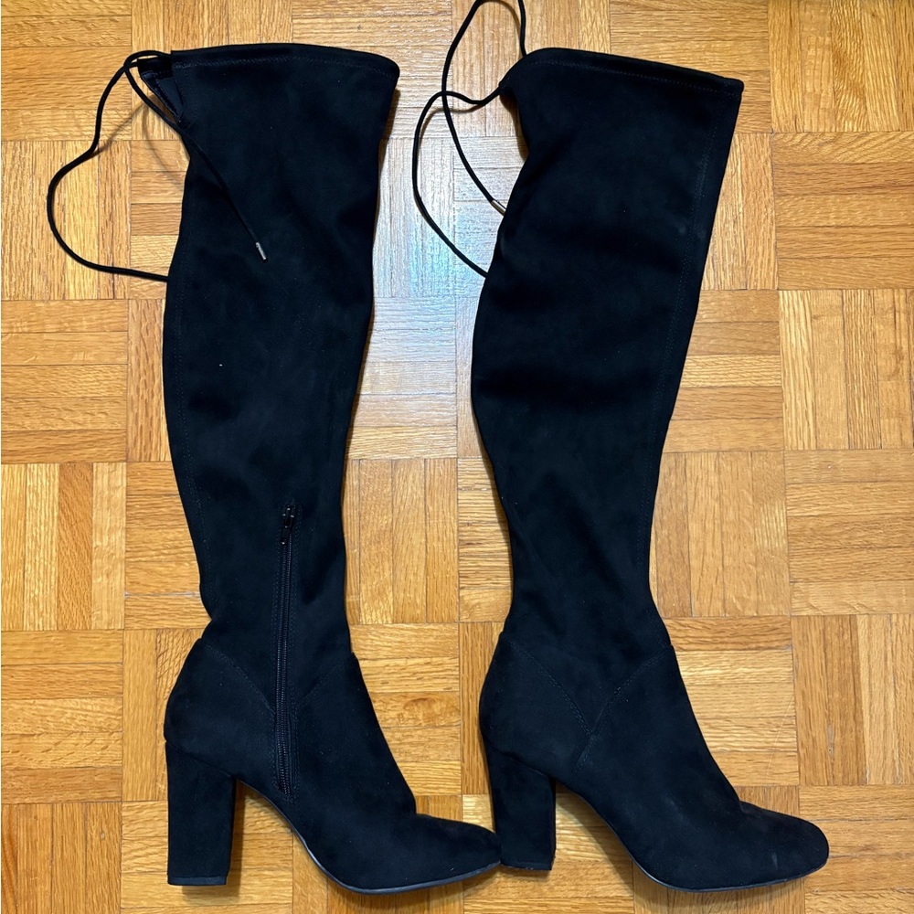 Suede over the knee boots